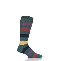 Mens 1 Pair Sockshop of London Bold Broad Stripe Cotton Socks