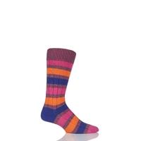 Mens 1 Pair Scott Nichol Appleton Ribbed Striped Cotton Socks