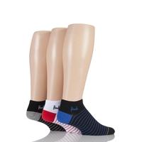 Mens 3 Pair Pringle Fine Striped Cotton Secret Socks