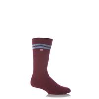 mens 1 pair heat holders for football fans socks in claret blue