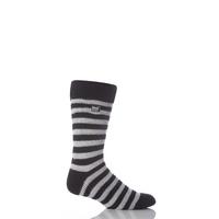 Mens 1 Pair Heat Holders For Football Fans Socks In Black & White