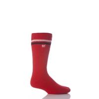 mens 1 pair heat holders for football fans socks in red white black