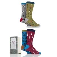 Mens 4 Pair Braintree Moritz Sports Mix Bamboo and Organic Cotton Socks