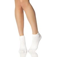 Mens and Ladies 1 Pair ToeSox Lightweight Full Toe Ankle Sports Socks In White