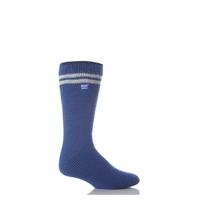 mens 1 pair heat holders for football fans socks in blue white