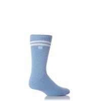 Mens 1 Pair Heat Holders For Football Fans Socks In Light Blue