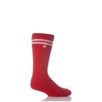 mens 1 pair heat holders for football fans socks in red white