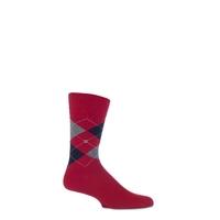 Mens 1 Pair Burlington Norfolk Cotton Mix Argyle Socks