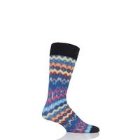 mens 1 pair burlington blurred stripe cotton socks