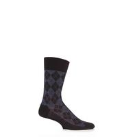 mens 1 pair burlington hampstead wool all over argyle socks