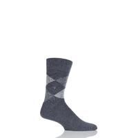 mens 1 pair burlington preston extra soft feeling argyle socks