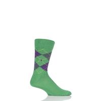 mens 1 pair burlington preston extra soft feeling argyle socks