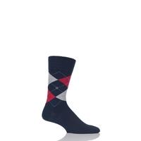 Mens 1 Pair Burlington King Argyle Cotton Socks