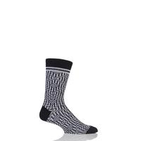 Mens 1 Pair Burlington Illusion Cotton Socks