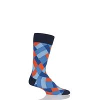 Mens 1 Pair Burlington Geometric Mixed Argyle Socks