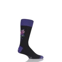 mens 1 pair corgi lightweight cotton floral socks