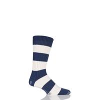 Mens 1 Pair Corgi Heavyweight Wool Rugby Striped Socks