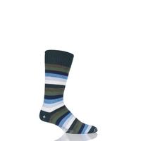 Mens 1 Pair Corgi 100% Cashmere Multi Striped Socks
