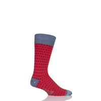 Mens 1 Pair Corgi Heavyweight Wool Pindot Socks