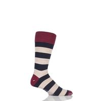 Mens 1 Pair Corgi Lightweight Wool American Striped Socks