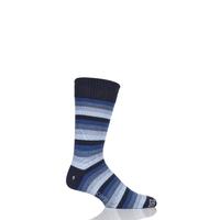 mens 1 pair corgi heavyweight wool 5 colour striped socks