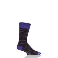 Mens 1 Pair Corgi Heavyweight Wool Pindot Socks