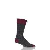 Mens 1 Pair Corgi Heavyweight Wool Pindot Socks