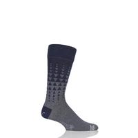 Mens 1 Pair Corgi Lightweight Cashmere Blend Two-Tone Triangle Patterned Socks