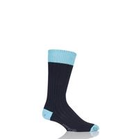 mens 1 pair corgi heavyweight 100 cotton ribbed socks with contrast he ...