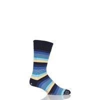 Mens 1 Pair Corgi Heavyweight 100% Cotton Bold Striped Socks