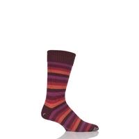 Mens 1 Pair Corgi Heavyweight Wool 5 Colour Striped Socks