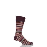 Mens 1 Pair Corgi Lightweight Wool Fine Striped Socks