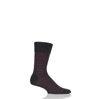 Mens 1 Pair Falke Sensitive Regular Fine Stripe Cotton Socks