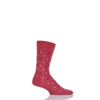 Mens 1 Pair Falke Bicolour Dotty Mercerised Cotton Socks