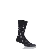 Mens 1 Pair Falke Cotton Varied Spots Socks