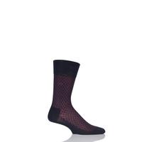 Mens 1 Pair Falke Cotton Keypad Patterned Socks