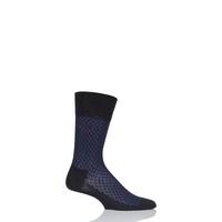 Mens 1 Pair Falke Cotton Keypad Patterned Socks