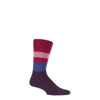 Mens 1 Pair Falke Lhasa Block Striped Cashmere Blend Leisure Socks