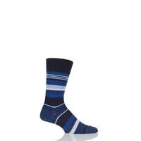 Mens 1 Pair Falke Multi Striped Cotton Socks