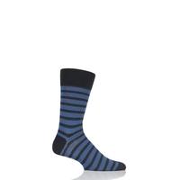 Mens 1 Pair Falke Even Stripe Cotton Socks