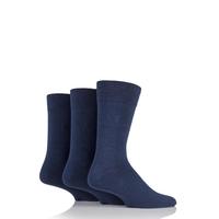 Mens 3 Pair Farah Plain Comfort Cuff Socks