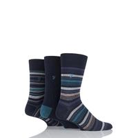 Mens 3 Pair Farah Classic Luxury Stripe Cotton Socks