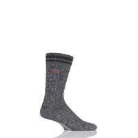 mens 1 pair farah 1920 cotton basket weave effect chunky boot socks