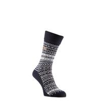 Mens 1 Pair Farah 1920 Wool Mix Fairisle Boot Socks with Turn Over Top