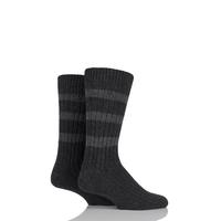 Mens 2 Pair Farah Classic Wide Stripe Socks