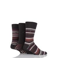 Mens 3 Pair Farah Classic Luxury Stripe Cotton Socks