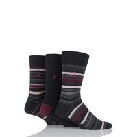 Mens 3 Pair Farah Classic Luxury Stripe Cotton Socks