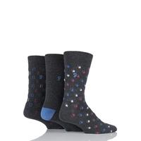 Mens 3 Pair Farah Classic Luxury Square Cotton Socks