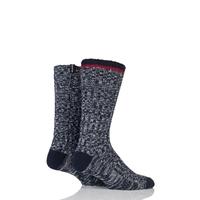 Mens 2 Pair Glenmuir Wool Blend Plain Marl Boot Socks