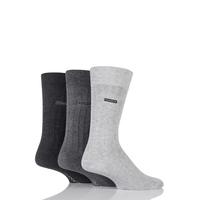 mens 3 pair glenmuir classic bamboo ribbed socks